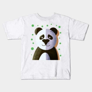 Funny Panda Hand Drawn Kids T-Shirt